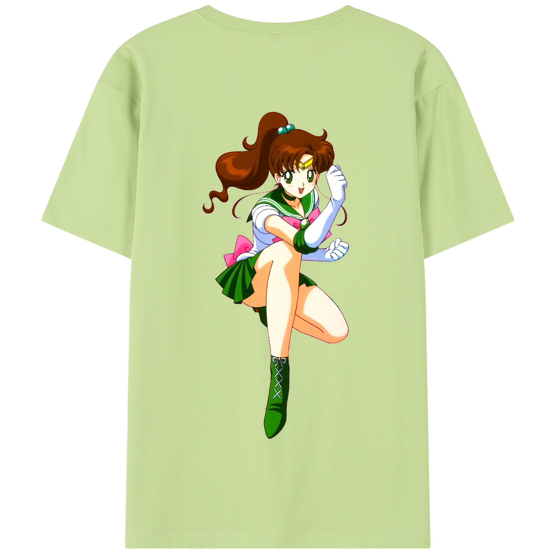 （画像用） 美少女戦士セーラームーン 木野 まこと きの まこと Sailor Moon Kino Makoto （セーラージュピター；Sailor Jupiter） 綿100％半袖Tシャツ（背面プリント）